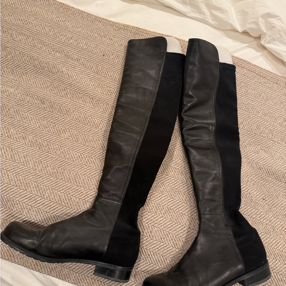 Stuart Weitzman Black Over-the-Knee Boots 5050 - Picture 5 of 9